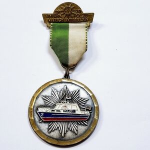 1979 Police Medal Badge Pin Polizei 2 Intern. Marsch Wiesbaden